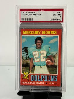 1971 Topps #91 Mercury Morris RC PSA 6 EXMT