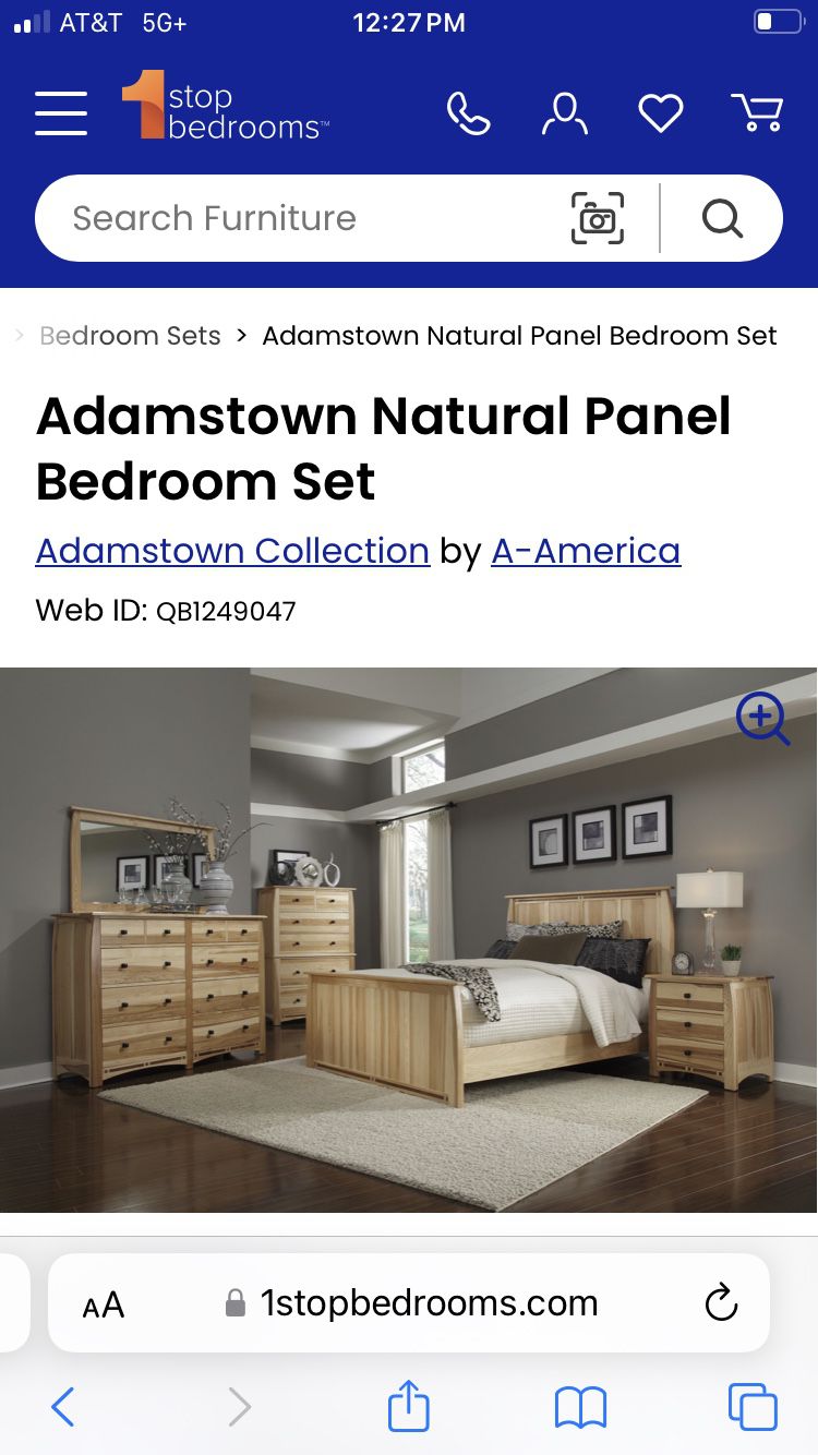 AAmerican Set / King Bed Frame, Two Side Tables And Dresser 
