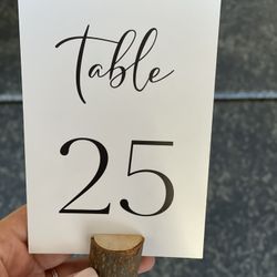 Wedding Table Numbers