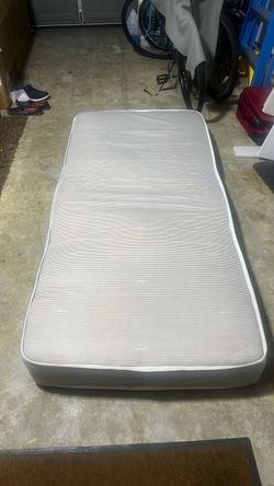 Twin Mattress Light Gray Stripe