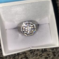 Moissanite Ring – 925 Silver, Super Sparkle, Brand New!