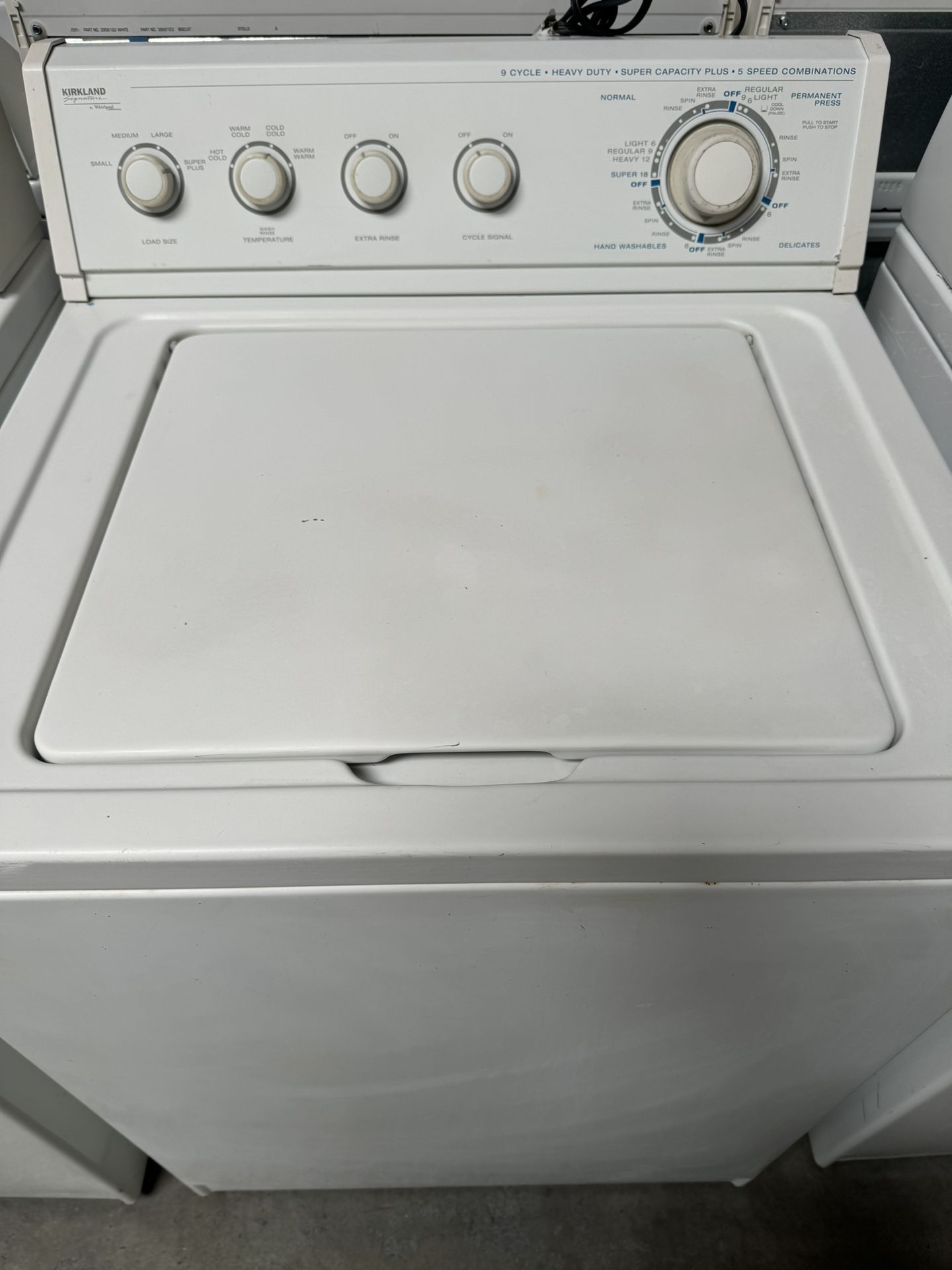 Kirkland By Whirlpool Washer Top Load