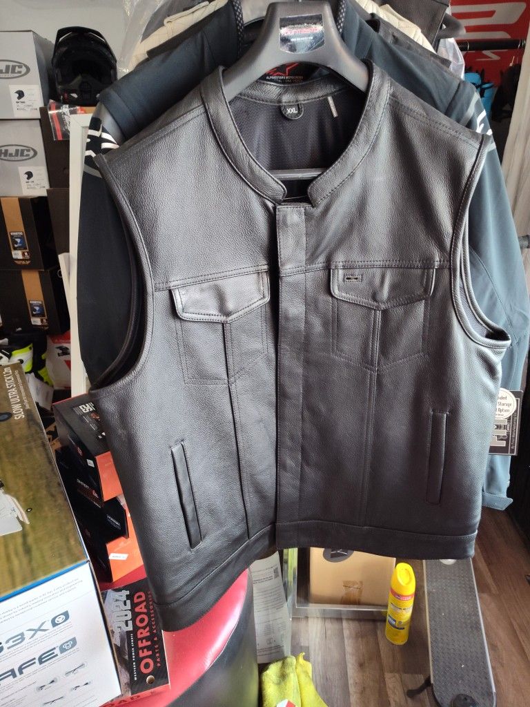 Motorcycle Club Leather Vest Brand New Available In Different Sizes