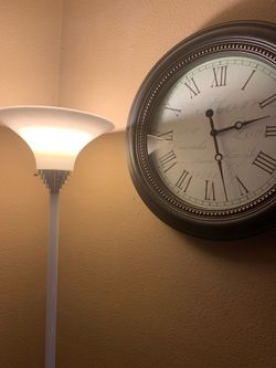 Wall Decor(floor lamp and clock
