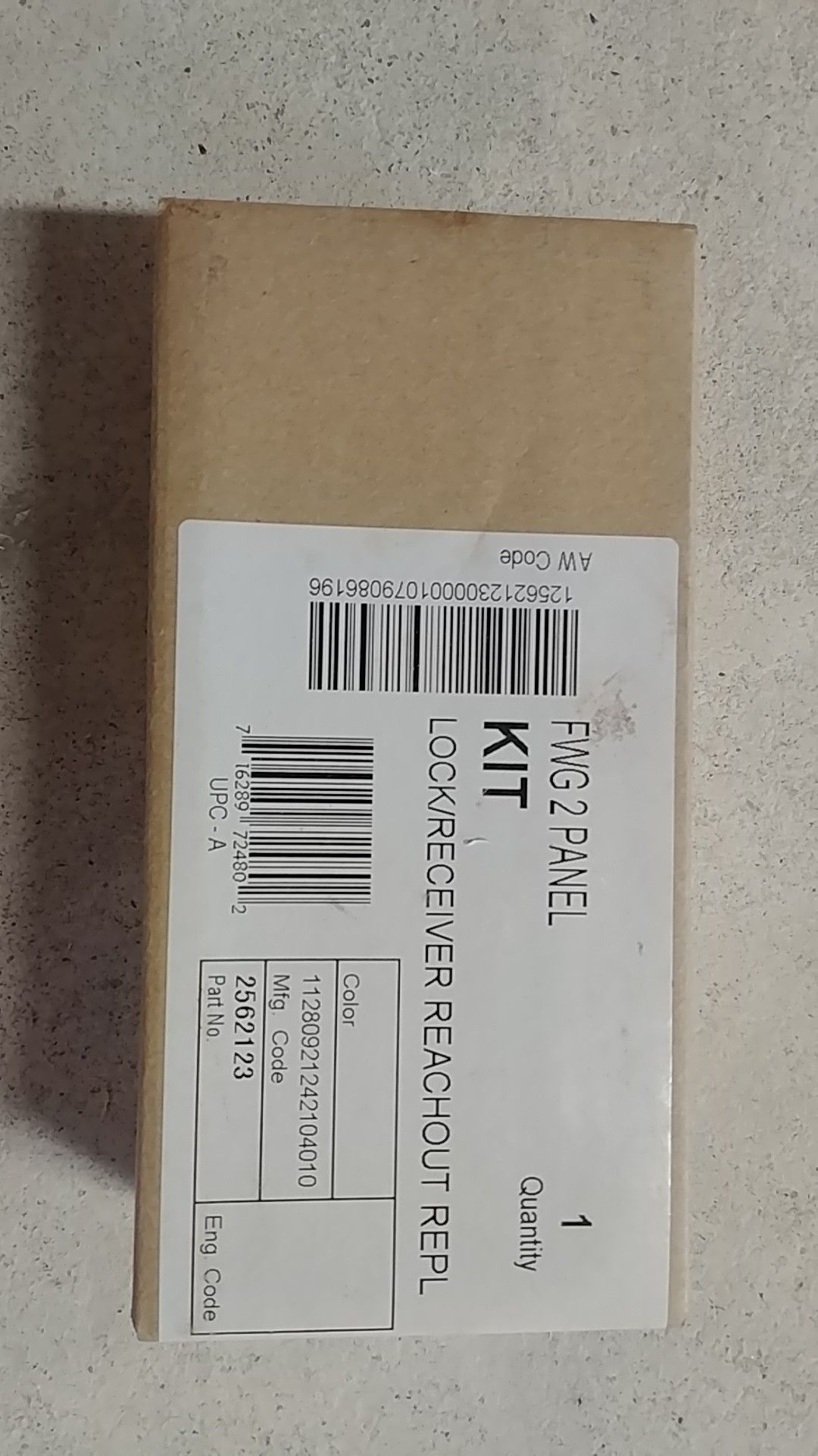 Anderson Sliding Door Lock Receiver part 2562123