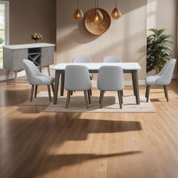 7 PIECE MODERN DINING ROOM SET