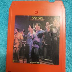  8-track tape of the Four Tops album Live And In Concert. 