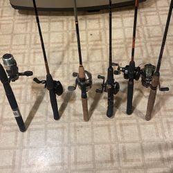 Very Nice Fishing Poles Ready To Fish
