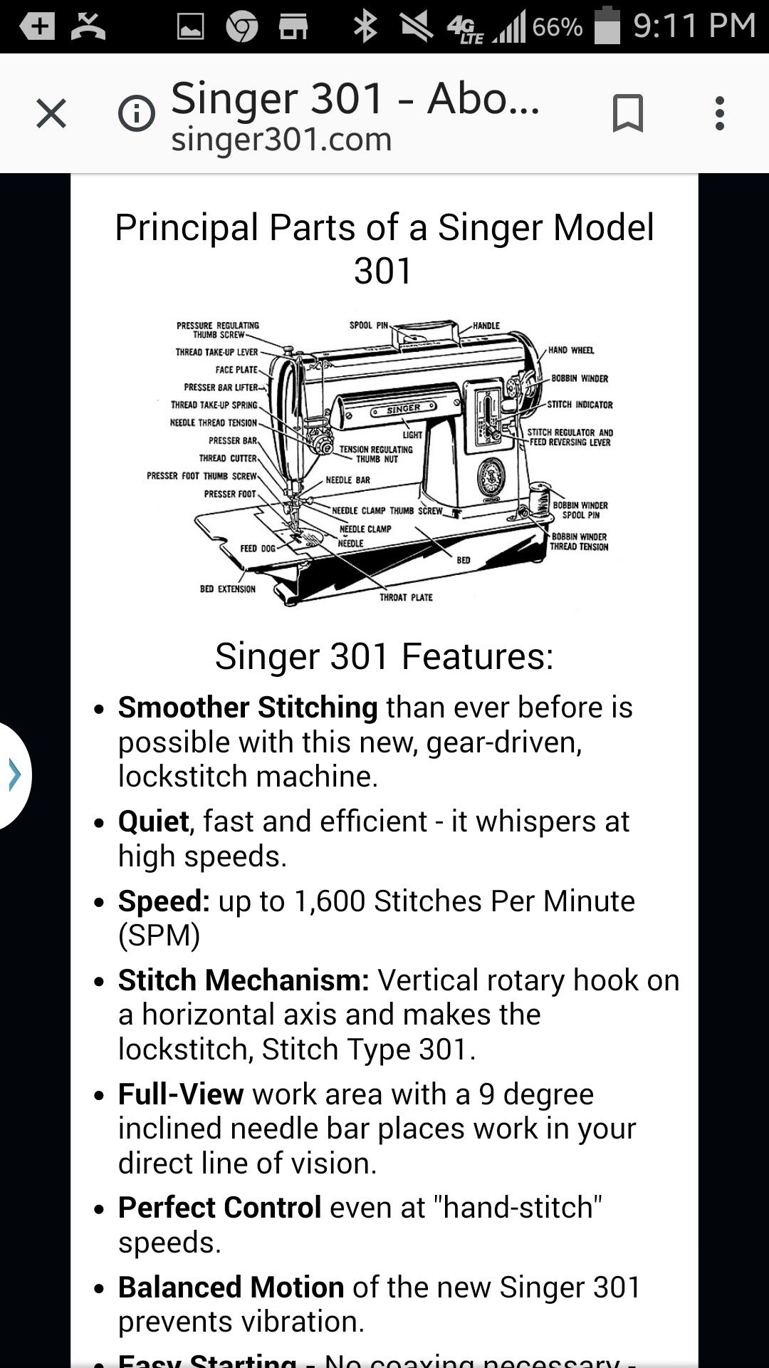 Vintage 301 Singer Sewing Machine Accessories for Sale in El Cajon, CA -  OfferUp