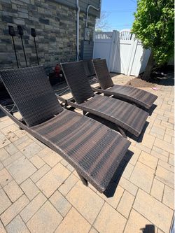 Wicker lounge chairs