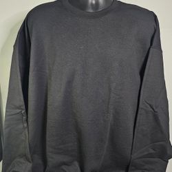 Athletic Works Black Fleece Crew Sweatshirt Mens 3XL (54-56)