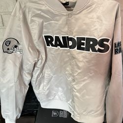 NFL Raiders Jacket Size 2XL Sliver 