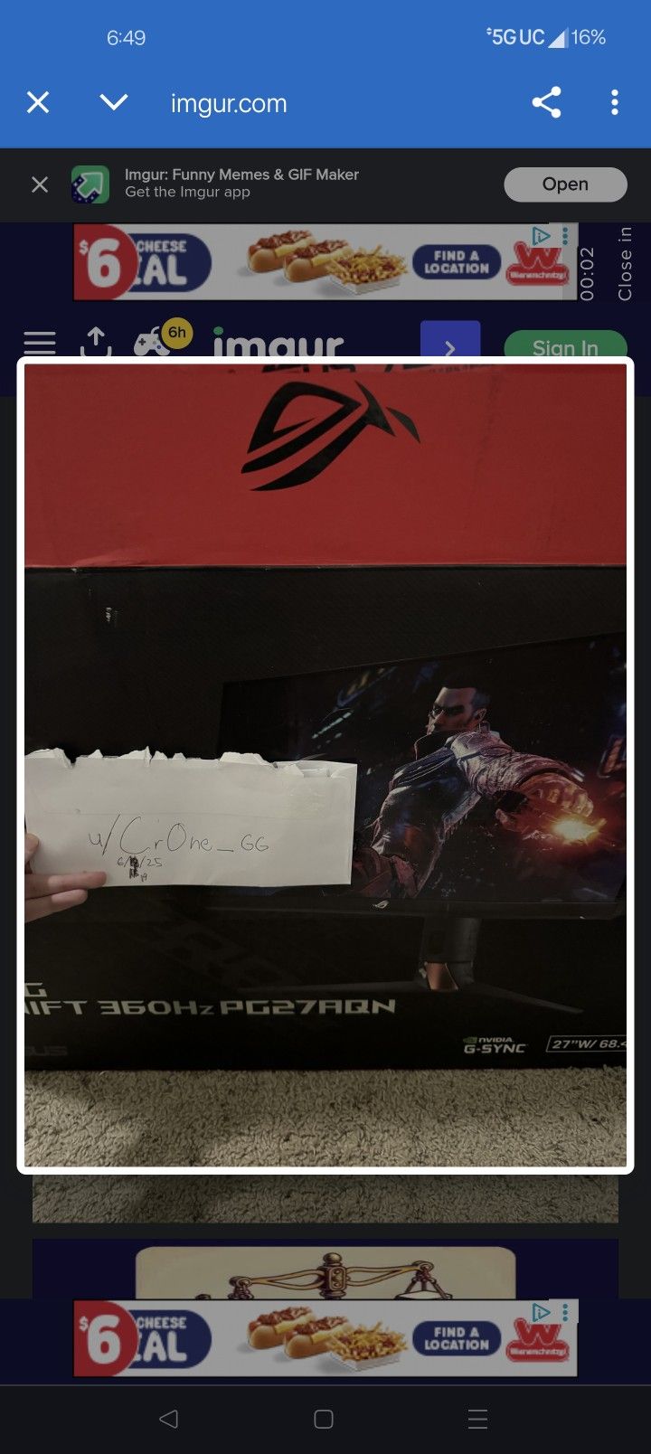 ASUS ROG Swift 360Hz 27” 1440P HDR Gaming Monitor (PG27AQN) - QHD (2560 x 1440), Fast IPS
