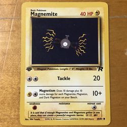 Magnemite 1st Edition Team Rocket Card