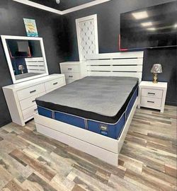 Bedroom Set – Bed, Dresser, Mirror & Nightstand | $54 Down | Financing Available
