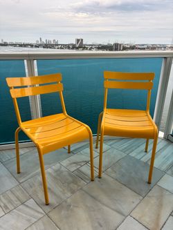 Metal Outdoor Chairs – Set of 4