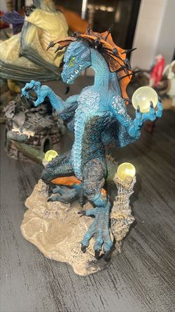 Cool Dragon Figurines - Blue Dragon with Lights