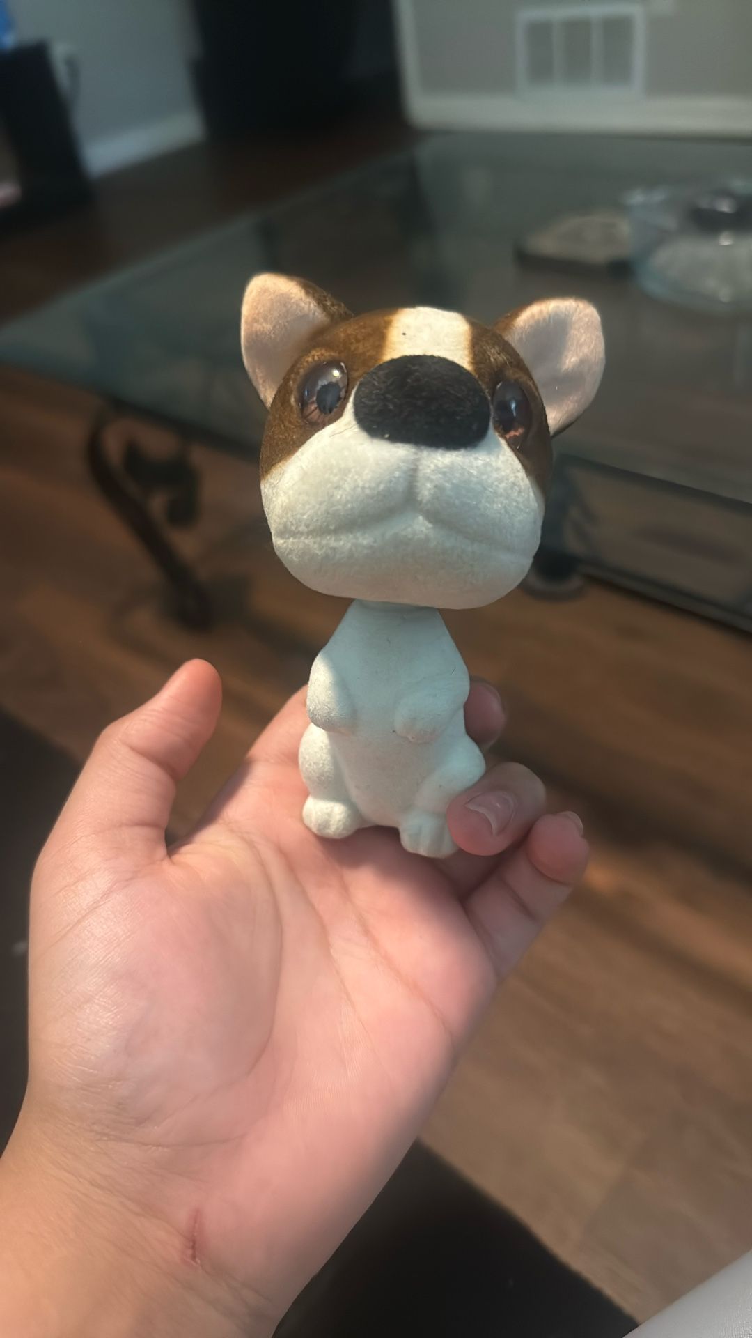 Puppy Bobble Head With Adhesive Tape On The Bottom