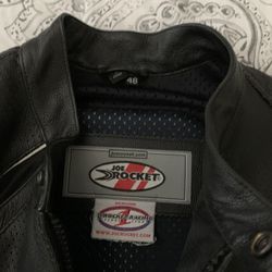 Joe Rocket Leather Motorcycle Jacket Size 48