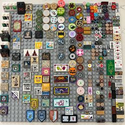 Lego printed tiles / food / specialized pieces.
