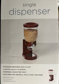 Red Single Canister Dispenser Holds 17.5 ounces, NEW
