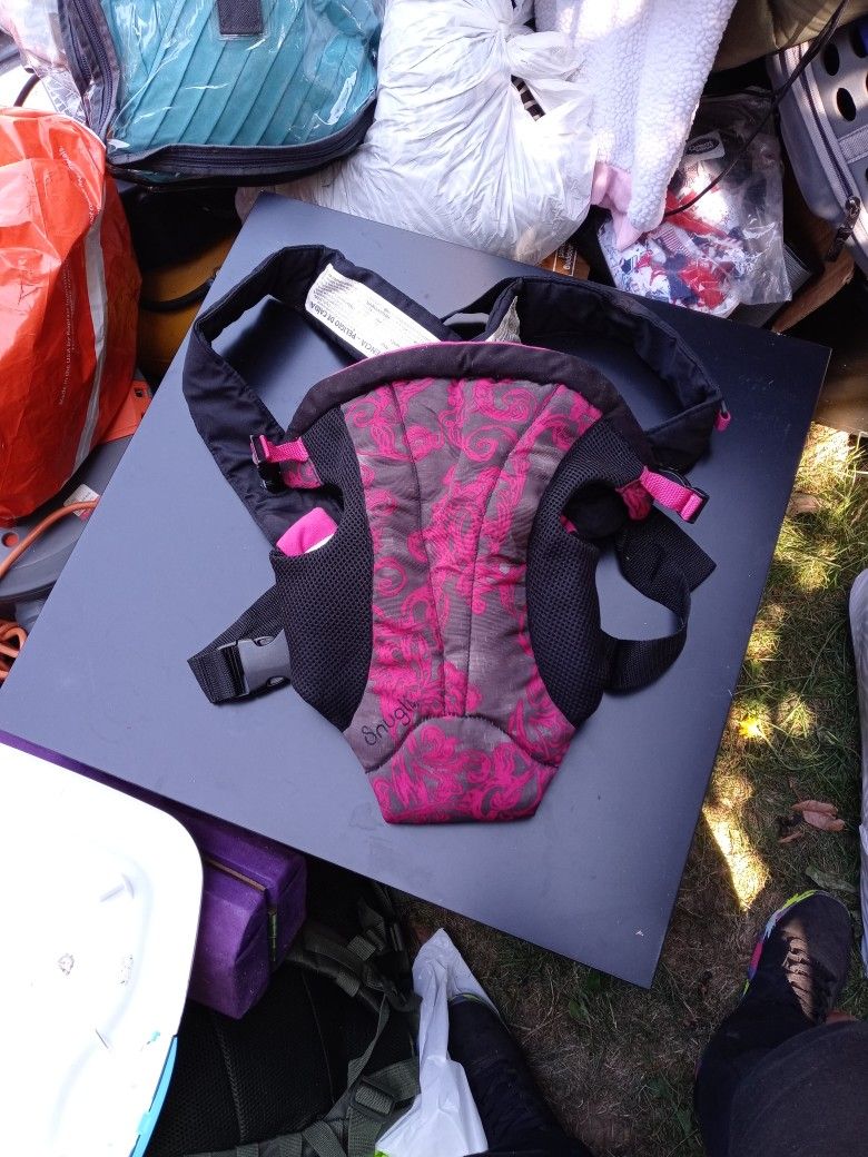 Pink And Black Baby Carrier