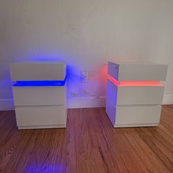 2 LED Bedroom nights stands 