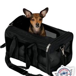 Sherpa Original Deluxe Travel Pet Carrier, Airline Approved & Guaranteed On Board - Black, Medium