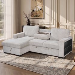Multi- functional sofa sleeper-L3550-Creambrown