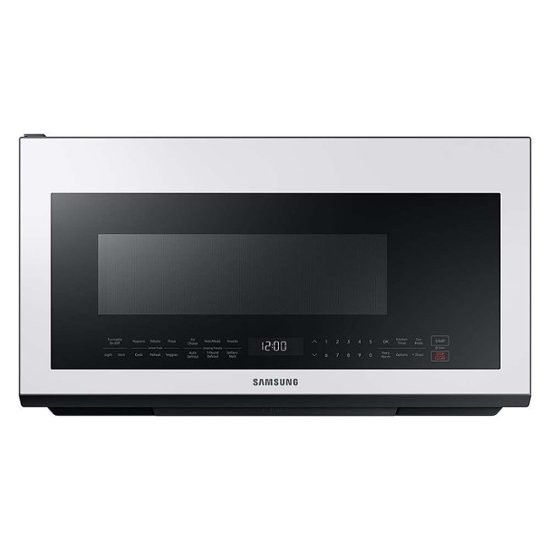 New In BOX Samsung - BESPOKE 2.1 cu. ft. Over-the-Range Microwave with Sensor Cooking - White Glass