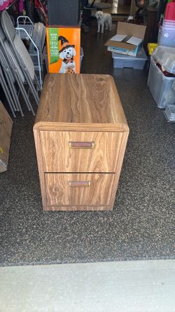 2 Drawer Wood Filing Cabinet