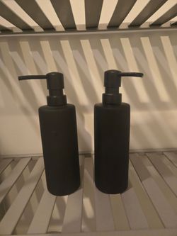 2 Black Soap Dispensers