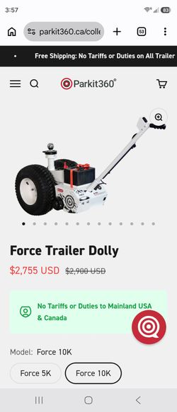 Parking 360 10k trailer dolly
