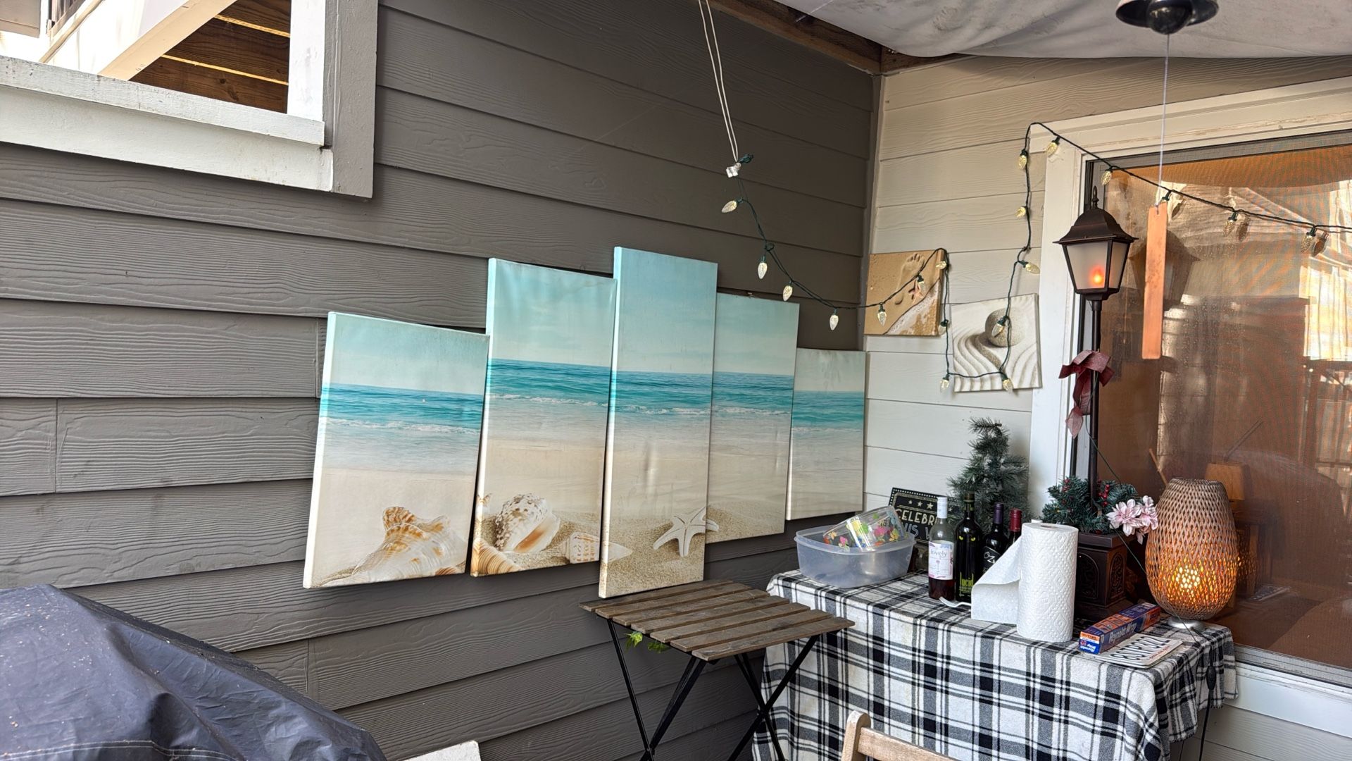 5 Piece Beach Vacation Wall Art - Framed