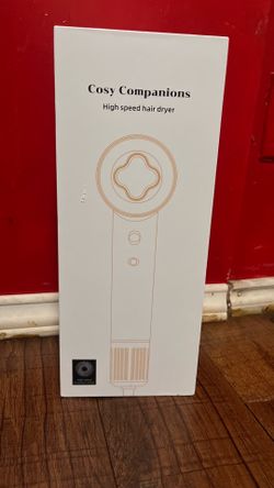 silver colored hair dryer 3- temperatures