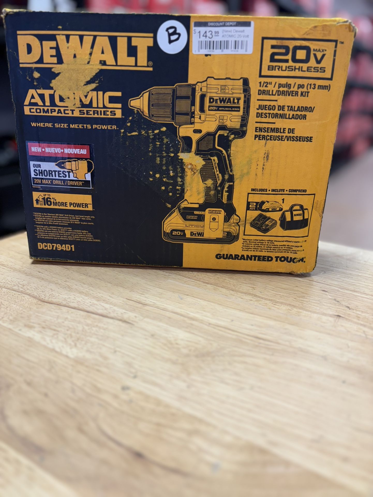 ATOMIC 20-Volt Lithium-Ion Cordless Compact 1/2 in. Drill/Driver Kit with 2.0Ah Battery, Charger and Bag