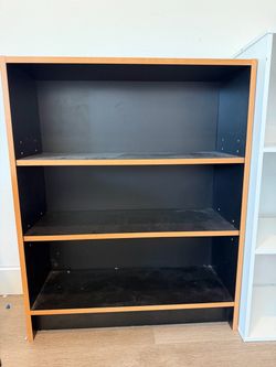 3-Shelf Bookcase with Wood Frame