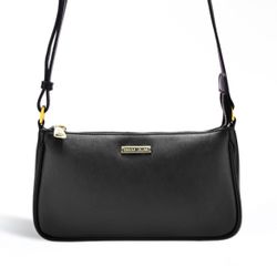  Canna Laura black leather shoulder purse