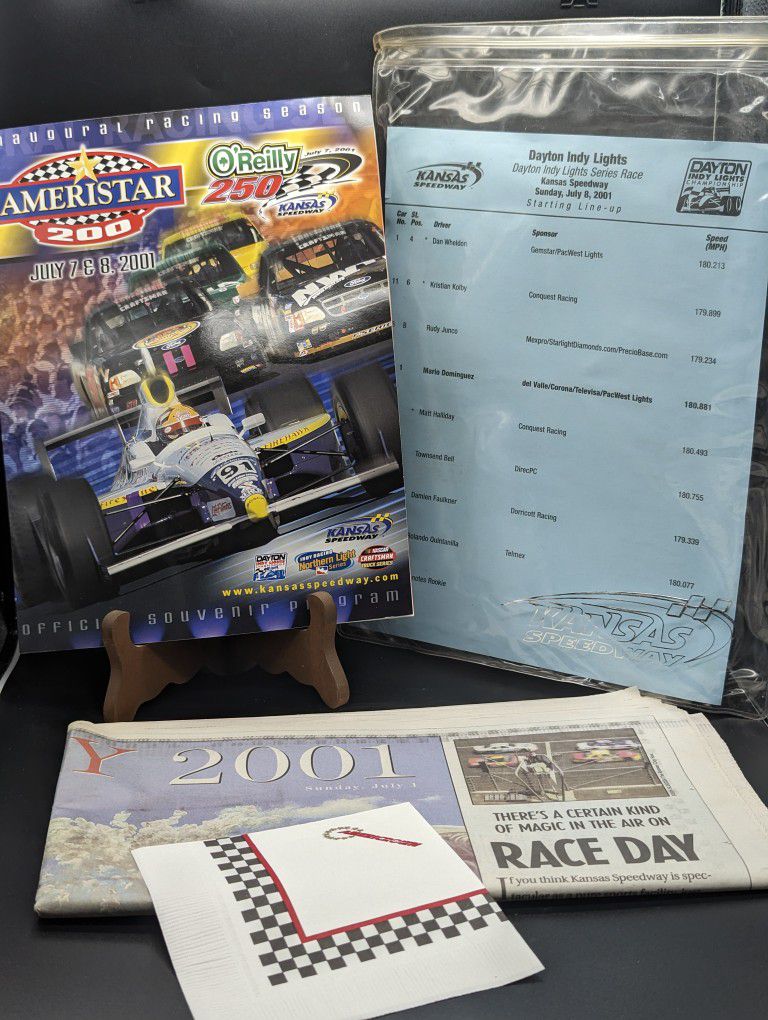 KANSAS SPEEDWAY 1ST RACE PROGRAM NASCAR RARE VTG 2001 