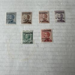 Italy Levant 1923 Collection Of 6 Stamps Mint Hinge 