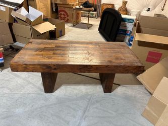 Sturdy wood bench