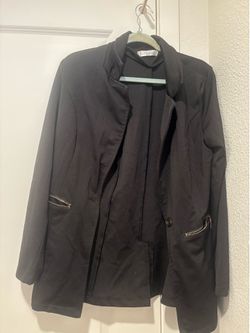 Genhoo Long black blazer