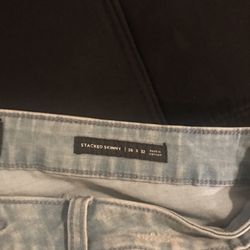Pacsun stacked skinny little distressed jeans