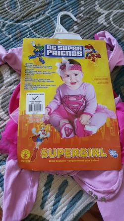 Super girl costume like new condition w booties size 6/12 m