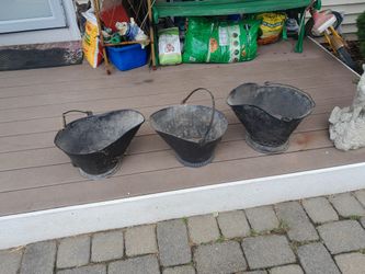 3 Vintage Coal Bins As Pictured 