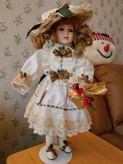 Christmas  Collectable Porcelain Doll