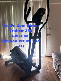 Gold’s Gym Stride Trainer 380 Elliptical (Screen Issues / As-Is)
