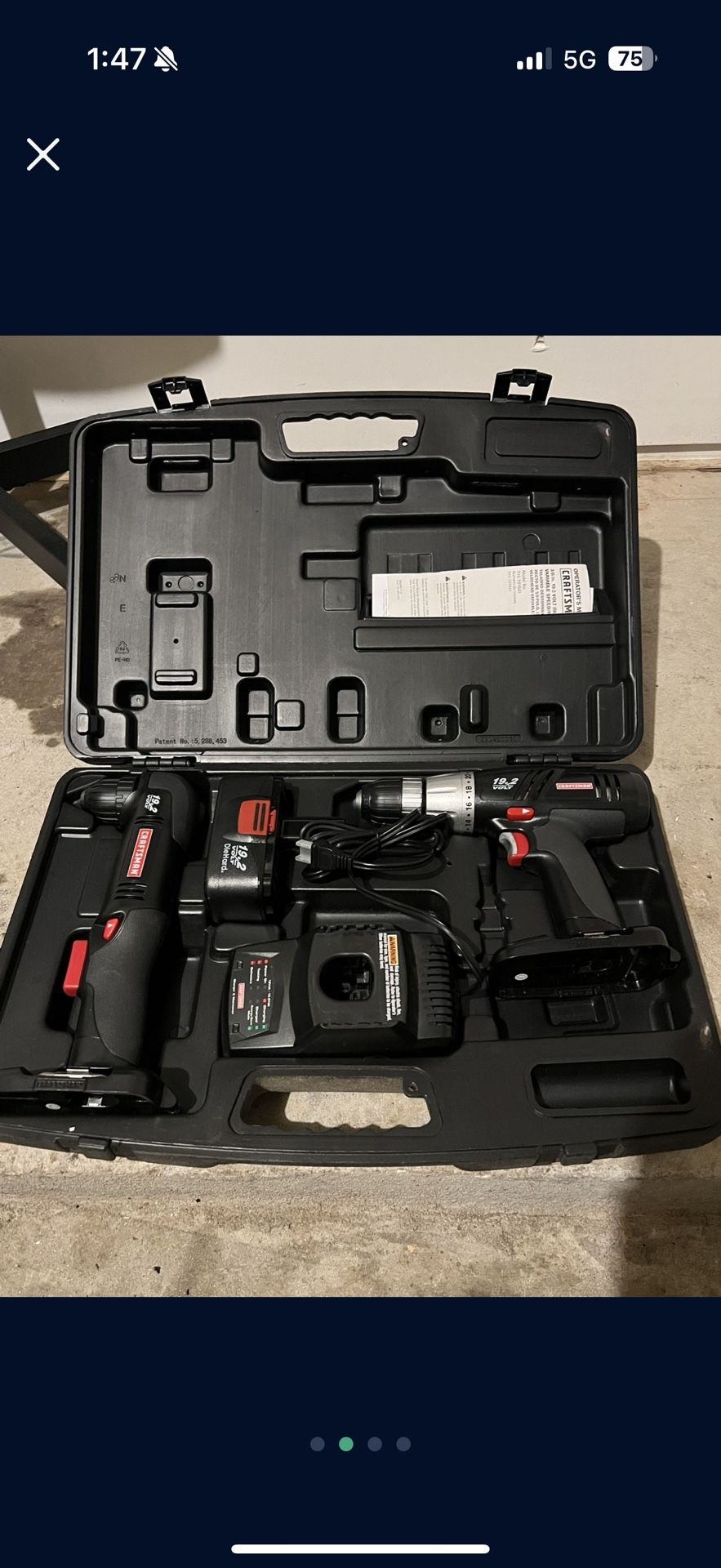 Craftsman Cordless Drill Set With Battery And Charger