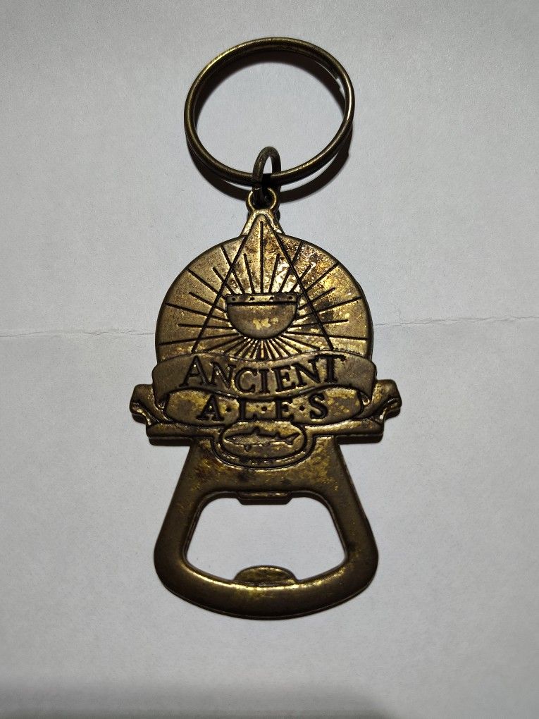 ANCIENT ALES * SOLID BRASS KEY RING 🔑