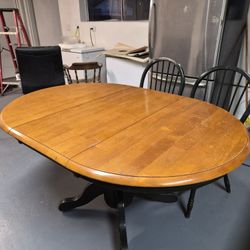 Real Pinewood Table With 2 Chairs